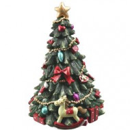 IL MONDO DI CARILLON ALBERO DI NATALE CHE GIRA 19X12X12CM ADDOBBATO MUSICALE MELODIA NATALIZIA TOP QUALITY CON SCATOLA