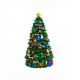 CARILLON ALBERO DI NATALE ILLUMINATO SUONA 8 MELODIE MENTRE GIRA 35X20X20CM CAVO USB COMPRESO FUNZIONA A BATTERIE