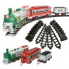 CHRISTMAS CLASSIC TRAIN SET TRENINO CLASSICO CON SUONO LOCOMOTIVA +1 CARR.+VAGONE BINARI 330CM FUNZIONA A BATTERIE