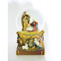 IL MONDO DI CARILLON PALLA DI NEVE PRESEPE NATIVITÀ 11X11XH16CM SUONA MELODIA DI NATALE NEVE SEMPRE IN MOVIMENTO