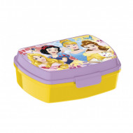 PORTAMERENDA PRINCIPESSE DISNEY PORTAPRANZO SCUOLA ASILO IN PLASTICA 10X16X6CM GIALLO/LILLA.AURORA BELLA CENERENT.BIANCA