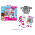 SET MAGICO BARBIE MATTEL LIBRO DIARIO SGRETO LUMINOSO CON LUCCHETTO 1PENNA POMPOM 1 PENNA MAGICA 1TIMBRO 3 STICKER