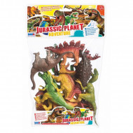 BUSTA 8 DINOSAURI MISURA MEDIA JURASSIC PLANET ADVENTURES IL PIANETA DEI DINOSAURI ANIMALI PREISTORICI.SENZA FTALATI