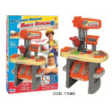 SCATOLA 31 PEZZI PLAYSET BRICO JUNIOR WORKOUT BANCO OFFICINA 54X37X20CM TANTI ATTREZZI PER DIVERTIRTI FACILE MONTAGGIO