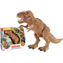 DINOSAURO T REX 33X28CM APRE E CHIUDE LE FAUCI URLA CAMMINA E PROIETTA SUL TERRENO FIGURE DI ALTRI FEROCI DINOSAURI!