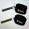 PORTACHIAVI FC JUVENTUS 1897 RICHIUDIBILE CON ZIP NERO LOGO BIANCO BAND WALLET BLACK WITHE BIANCONERI.DA SEVEN ITALY