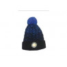 CAPPELLINO INVERNALE CON PON PON FC INTERNAZIONALE NEROAZZURRO LOGO RICAMATO PRODOTTO UFFICIALE PERSEO TRADE ITALY