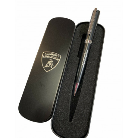 PENNA A SFERA LAMBORGHINI MURCIELAGO NERO ASTUCCIO NERO SCATOLA IN LATTA DA REGALO PRODOTTO UFFICIALE PANINI ITALY