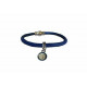 BRACCIALE CON CIONDOLO LOGO FC INTERNAZIONALE CORDONCINO NEROAZZURRO PRODOTTO UFFICIALE MIGLIARDI ITALY