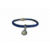 BRACCIALE CON CIONDOLO LOGO FC INTERNAZIONALE CORDONCINO NEROAZZURRO PRODOTTO UFFICIALE MIGLIARDI ITALY