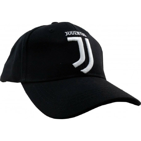 CAPPELLINO BASEBALL FC JUVENTUS NERO LOGO BIANCO RICAMATO 100%COT.TG.UN ADULTO PRODOTTO UFFICIALE PERSEO TRADE ITALY