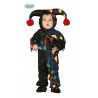 COSTUME CARNEVALE ARLECCHINO NEOTATI 12/24MESI VESTITO GIULLARE MONOTUTA CON CAPPUCCIO PER TRAVESTIMENTI JOKER NO ACCESS