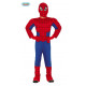 COSTUME CARNEVALE SPIDERBOY UOMORAGNO10/12 ANNI VESTITO COMPLETO TUTA E CAPUCCIO X TRAVESTIMENTI A TEMA SPIDERMAN NO ACC