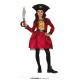 COSTUME CARNEVALE PIRATA BAMBINA 10/12ANNI VESTITO COMPLETO DI CAPPELLO MARINAIA CAPITANA PIRATESSA CORSARA NO ACCESSORI