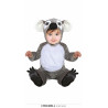 COSTUME CARNEVALE KOALA BABY 12/18MESI VESTITO COMPLETO MONOTUTA CAPUCCIO PIEDI X TRAVESTIMENTI A TEMA ANIMALI NO ACCESS