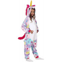 COSTUME UNICORNO BIMBA 10/12 ANNI PIGIAMONE TUTA CON CAPUCCIO PER TRAVESTIMENTI DI CARNEVALE A TEMA FIABE NO ACCESSORI