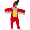 COSTUME CARNEVALE PAPPAGALLO 10/12 ANNI VESTITO COMPLETO TUTA CON CAPUCCIO PER TRAVESTIMENTI A TEMA ANIMALI NO ACCESSORI
