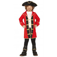 COSTUME PIRATA BABY 3/4 ANNI VESTITO CARNEVALE CORSARO 4 PEZZI CAPPELLO/GIACCA/CAMICIA/PANTALONE C/SCARPE NO ACCESSORI