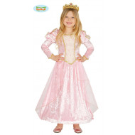 COSTUME PRINCIPESSA ROSA 7/9 ANNI PER TRAVESTIMENTI DI CARNEVALE A TEMA FIABE PRINCESSAURA VESTITO COMPLETO NO ACCESSOR
