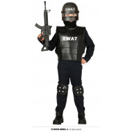 COSTUME CARNEVALE S.W.A.T POLIZIOTTO 14/16ANNI VESTITO SWAT SQUADRA SPECIALE P/MONTAGNA CAMICIA CINTA PANTALONE NO ACCESS