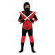 COSTUME CARNEVALE NINJA ROSSO 5/6 ANNI VESTITO COMPLETO SAMURAI GIAPPONESE KUNG FU GUERRRIERO NINJA NO ACCESSORI