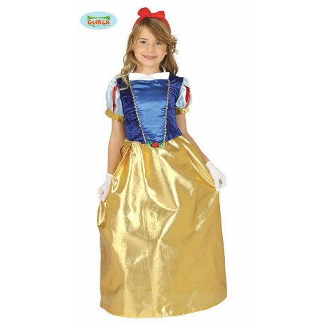 COSTUME CARNEVALE PRINCIPESSA DEL BOSCO 5/6 ANNI VESTITO PER TRAVESTIMENTI A TEMA FIABE FAVOLE DI BIANCANEVE NO ACCESSOR