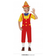 COSTUME CARNEVALE BURATTINO DI LEGNO10/12ANNI VESTITO COMPLETO 5 PZ.PER TRAVESTIMENTI A TEMA FILM PINOCCHIO NO ACCESSORI