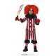 COSTUME CARNEVALE PAGLIACCIO ASSASSINO BABY 3/4 ANNI VESTITO CLOWN HORROR COMPLETO CAMICIA COLLO PANTALONI NO ACCESSORI