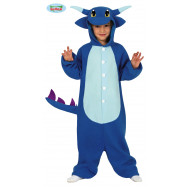 COSTUME CARNEVALE DRAGO BLU POKEMON 7/9 ANNI PIGIAMONE VESTITO DRAGON MONOTUTA COMPLETO CAPUCCIO ALI CODA NO ACCESSORI