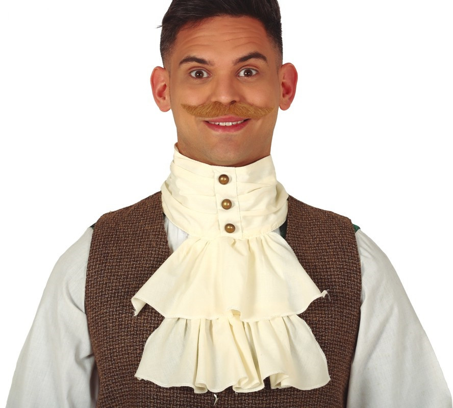 PETTORINA STEAMPUNK CON COLLETTO CON 3 BOTTONI FINTA CAMICIA BIANCA AVORIO PER TRAVESTIMENTI A TEMA VESTITI D EPOCA Parole e Pensieri