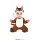 COSTUME CARNEVALE SCOIATTOLO CIP E CIOP 12/18 MESI VESTITO ALVIN TUTA C/CAPUCCIO CODA PIEDI ANIMALI CHIPMUNK NO ACCESSOR