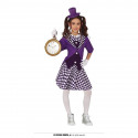 COSTUME CARNEVALE CAPPELLAIO MATTO 5/6 ANNI CRAZY HAT GIRL FIABE VESTITO ALICE NEL PAESE DELLE MERAVIGLIE NO ACCESSORI