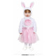 COSTUME CARNEVALE CONIGLIETTA BABY 12/24 MESI VESTITO C/CAPUCCIO PINK RABBIT A TEMA ANIMALI DELLA FATTORIA NO ACCESSORI