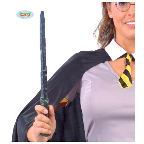 BACCHETTA MAGICA A LED 35CM IN PLASTICA PER TRAVESTIMENTI DI CARNEVALE HALLOWEEN A TEMA FILM MAGO MERLINO HARRY POTTER