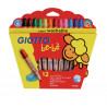 ASTUCCIO 12 MATITONI GIOTTO BE-BÈ 12 PASTELLI LEGNO LARGE SUPER LAVABILI COLORI SOFT CERTIFIED QUALITY FILA ITALY