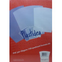 RISMA 100 FOGLI CRYSTAL BLU IN PVC QUADRANTI FORMATO A4 PER RILEGATURE