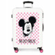 SET 2 TROLLEY MINNIE VESPA VIOL. DISNEY ORIGINAL ABS 4RUOTE BAGAGLIO A MANO37X55X20CM.GRANDE40X68X26CM.CHIUS.A COMBINAZ