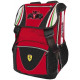 ZAINO SCUOLA ESTENSIBILE FERRARI KIDS 2 TASCHE CON ZIP STAMPA FORMULA UNO N°16 A RILIEVO PRODO.UFFIC.PANINI SCUOLA ITALY