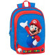 ZAINO ASILO SUPERMARIO ROSSO E BLU 30X22X10CM 2 ZIP ZAINETTO ORIGINALE NINTENDO DISTRIBUITO DA PANINI SCUOLA ITALY