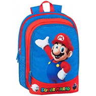 ZAINO ASILO SUPERMARIO ROSSO E BLU 30X22X10CM 2 ZIP ZAINETTO ORIGINALE NINTENDO DISTRIBUITO DA PANINI SCUOLA ITALY