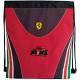 ZAINETTO A SACCA FERRARI KIDS 32X42CM ORIGINAL ZAINO COULISSE ITALIA ROSSO TASCA CON ZIP DISTRIB.DA PANINI SCUOLA ITALY