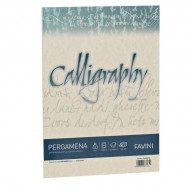 RISMA 50 FOGLI CARTONCINO NUVOLATO COLOR SABBIA PERGAMENA CALLIGRAFY A4 190G.210X297MM INK JET FAVINI MADE IN ITALY