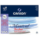 BLOCCO PER PITTURA ACQUERELLO MONTVAL TORCHON 36X48CM 270GR 125LB 100% CELLULOSA GRANA A NUVOLA CANSON MADE IN FRANCE