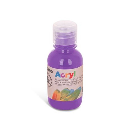 TEMPERA ACRILICA FLACONE 125ML COLORE VIOLA 400 COLORE ACRILICO FINE ALTA QUALITÀ PRIMO CMP MOROCOLOR MADE IN ITALY