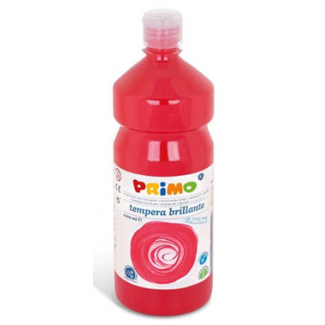 TEMPERA PRONTA PRIMI PASSI COLORE ROSSO VERMIGLIONE 1 LITRO UTILE A SCUOLA SUPERLAVABILE PRIMO MOROCOLOR MADE IN ITALY