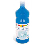 TEMPERA PRONTA PRIMI PASSI COLORE CYAN AZZURRO DA 1 LITRO UTILE A SCUOLA SUPERLAVABILE PRIMO MOROCOLOR MADE IN ITALY