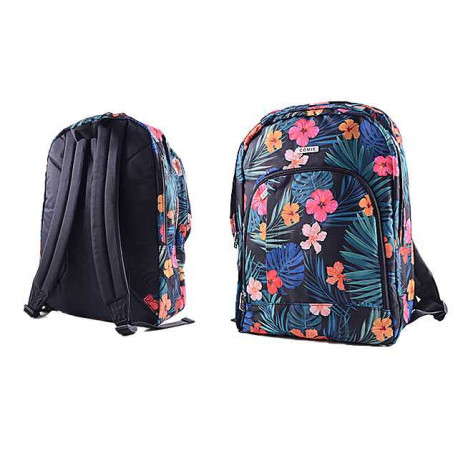 ZAINO ORGANIZZATO COMIX ALLOVER BLOSSOM FIORI 42X32X15CM.ZAINO SCUOLA COMIX 3 ZIP + 2 TASCHE CON ZIP PANINI SCUOLA ITALY