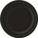 CONFEZIONE 20 PIATTI CARTA PICCOLI 7" BLACK PIATTI DI CARTA 17CM COLORE NERO USO ALIMENTARE UNIQUE PAPER PLATES