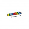 METALLOFONO DIATONICO 11 NOTE COLORATE IN SCALA DO-C/FA-F 28X9X2CM CON BATTENTE E SPARTITO MUSICALE UTILE A SCUOLA.CWR
