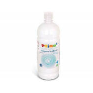 FLACONE COLORE A TEMPERA BIANCO BRILLANTE WHITE 100 SUPER LAVABILE TEMPERA BIANCA 1000ML PRIMO MOROCOLOR MADE IN ITALY